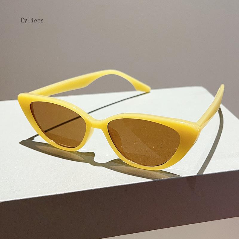 Fashion Cat Eye Sunglasses for Women Trendy Candy Color Sun Shades Glasses Ins  Designer UV400 Protection Eyewear