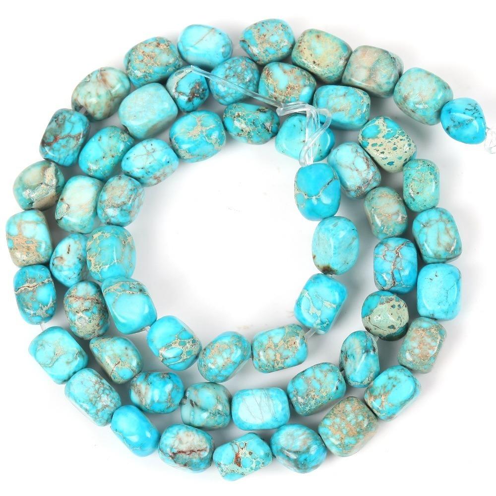 Irregular Emperor Stone Scattered Pearls Exquisite Square Spacer Beads  Jewelry Accessories