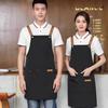 Korean Style Canvas Apron - Waterproof Pure Cotton for Coffee Shops, Nail Art, Men & Women Chefs