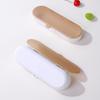 Lightweight Portable Oval Storage Box for Baby Cutlery - Fork and Spoon Travel Case