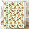 Snowman Christmas Shower Curtain Waterproof Polyester Fabric Print Bathroom Decorations For Kids Gift Home Decoration 72X84 Inch