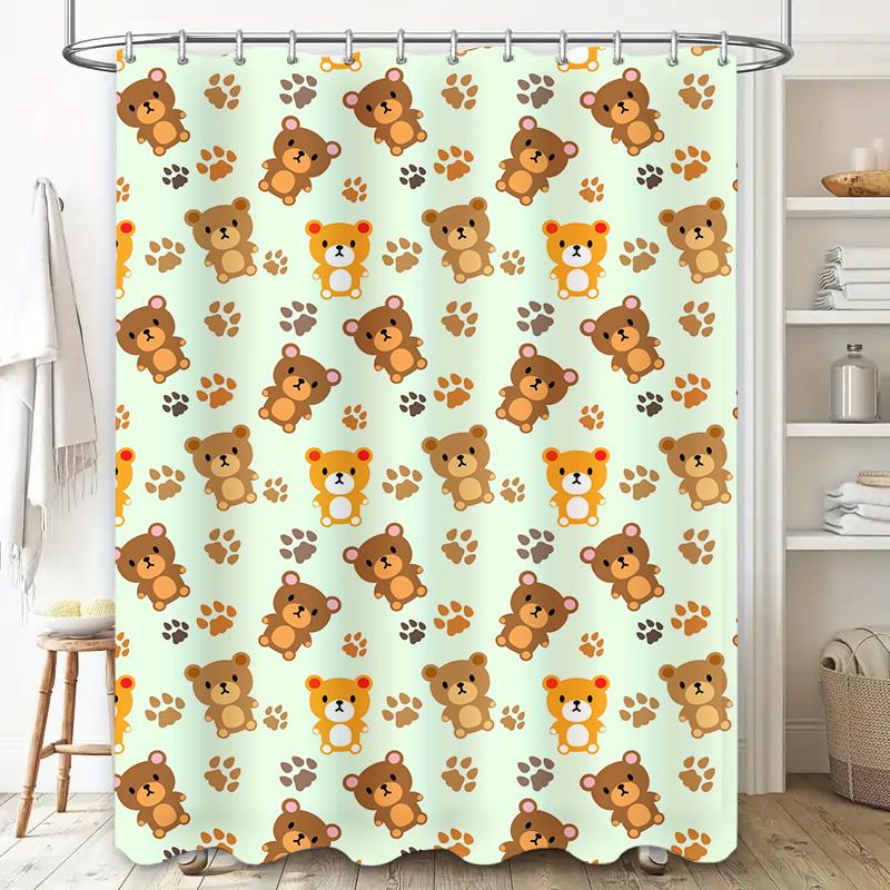 Snowman Christmas Shower Curtain Waterproof Polyester Fabric Print Bathroom Decorations For Kids Gift Home Decoration 72X84 Inch