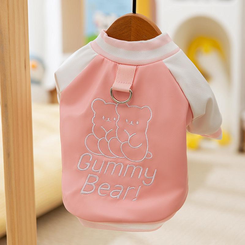 Puppy dog autumn and winter warm sports baseball jersey than bear Yorkshire teddy velvet cat pet cotton-padded jacket