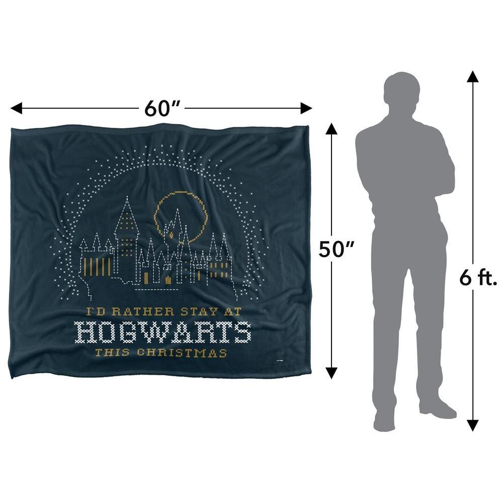 Harry Potter IÂ´d Ratyer Stay At Hogwarts Christmas Blanket