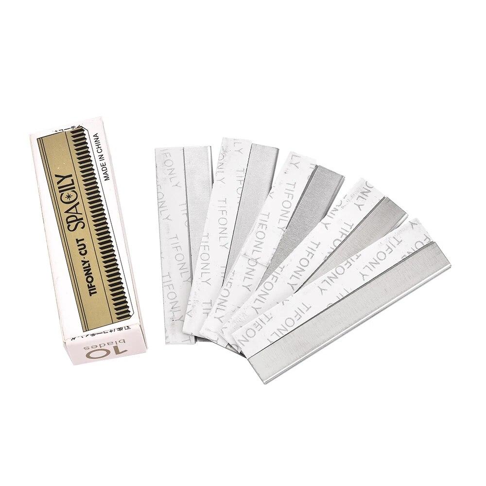 10 stücke Edelstahl Augenbraue Rasierer Trimmer Trimmer Gesicht Haar Entferner Klingen Shaper Rasierer Frauen Schönheit Make-Up-Tools