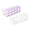 Acrylic File Organizer Multifunction Book Stand 5 Upright Section File Holder for Countertop Home Bookcase Study Room Cookbooks