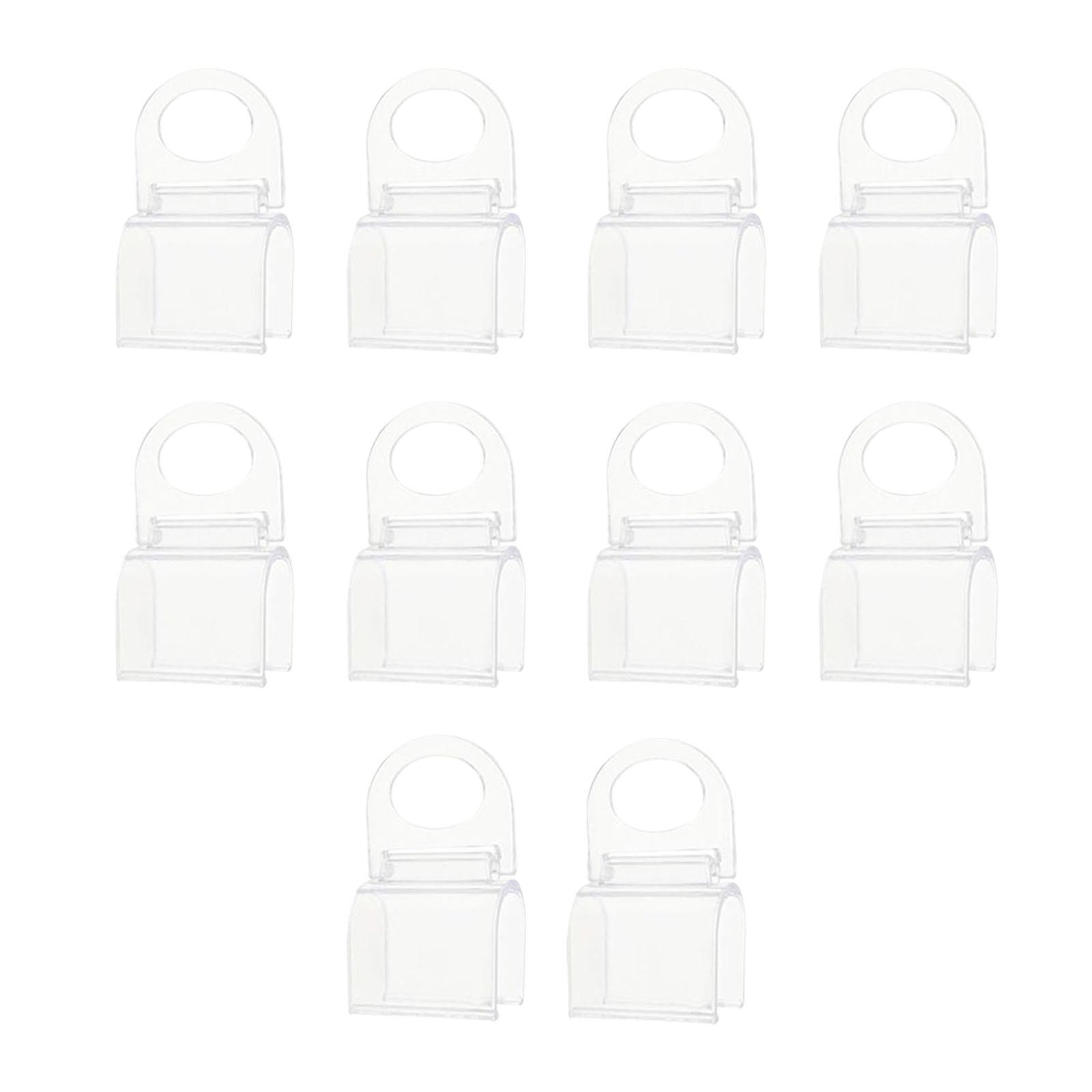 

Упаковка из 10 прозрачных ПВХ U-образных зажимов для штор, ручка для подъема рулонных штор для украшения дома, простая установка