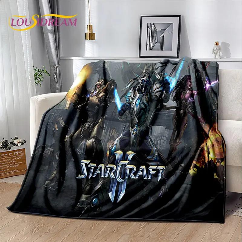 D HD StarCraft Gamer Plush Throw Blanket Soft Flannel for Bedroom Living Room Bed Sofa Picnic Cover Perfect for Kids and Adults