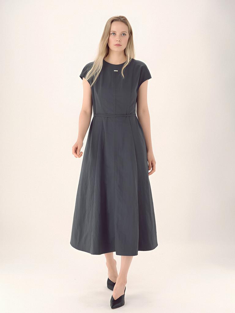 ACUD Cap Sleeve Strap Dress_Charcoal