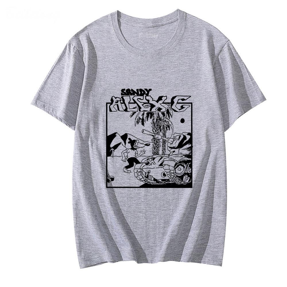 Alex G T-Shirt Comic Cartoon Print T-Shirt Baumwolle Beliebt Kurzarm für Jungen/Mädchen T-Shirt Lässig Camisetas Aldult Kleidung