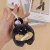 Le Ji Er Capybara Plush Toy Keychain with Wagging Tail & Bubble Blowing Pendant