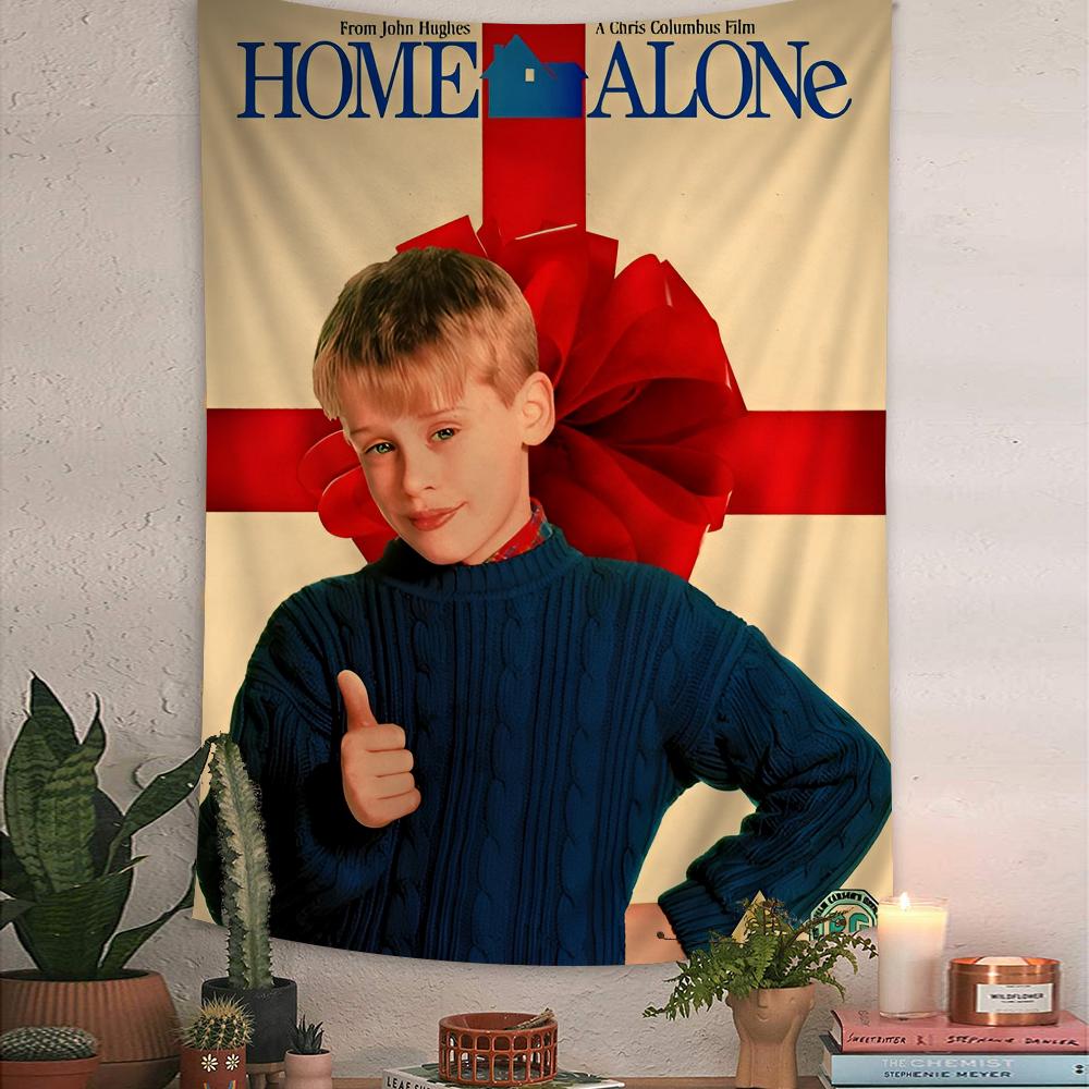 Classic Mocie Home Alone Tapestry Art Printing Japanese Wall Tapestry Anime Wall Hanging Home Decor