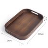 Walnut Wood Rectangular Handled Serving Tray