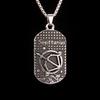 Fashion Twelve Constellations Dog Tag Pendant Necklace, Ladder Symbol Necklace, Street Style Sweater Chain
