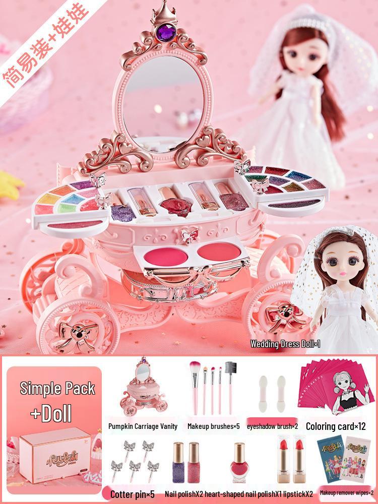 Kids' Makeup Vanity Set: Pretend Play Cosmetic Box for Girls - Perfect Birthday Gift