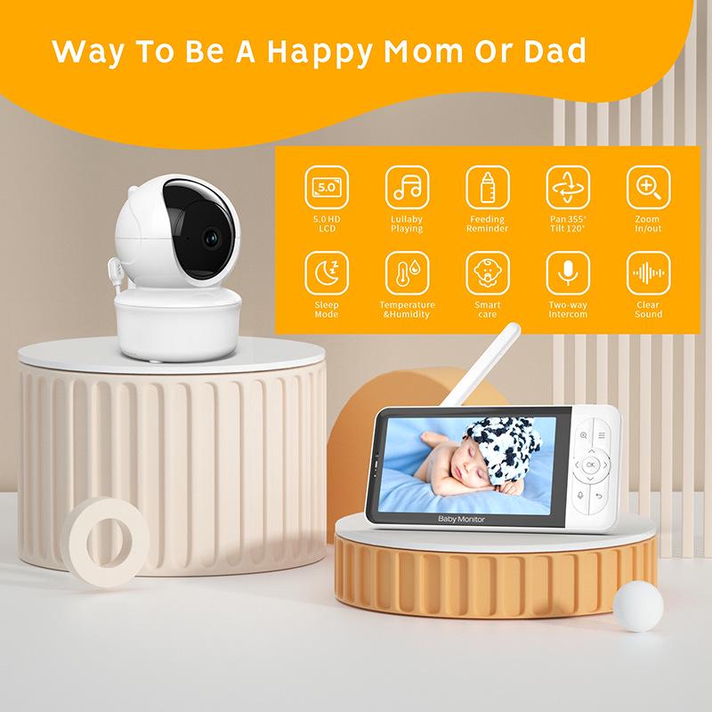 5" HD Wireless Baby Monitor with Tuya App