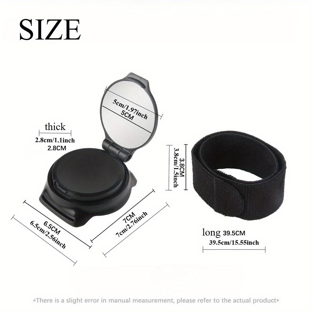 [Rotatable Bicycle Mirror] 360-Degree Rotatable Convex Lens Bicycle Mirror | Made of Acrylic Lens, ABS Shell, Equipped with Wrist and Arm Straps