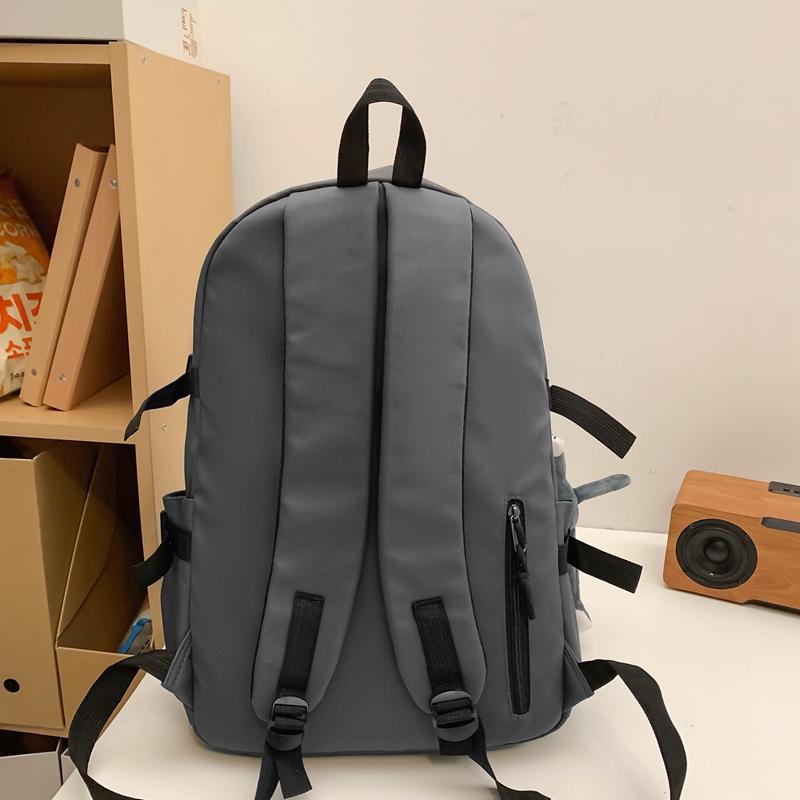 Damen Rucksack im Campus-Stil, einfarbig, für Männer, große Kapazität, Schultasche für Schüler