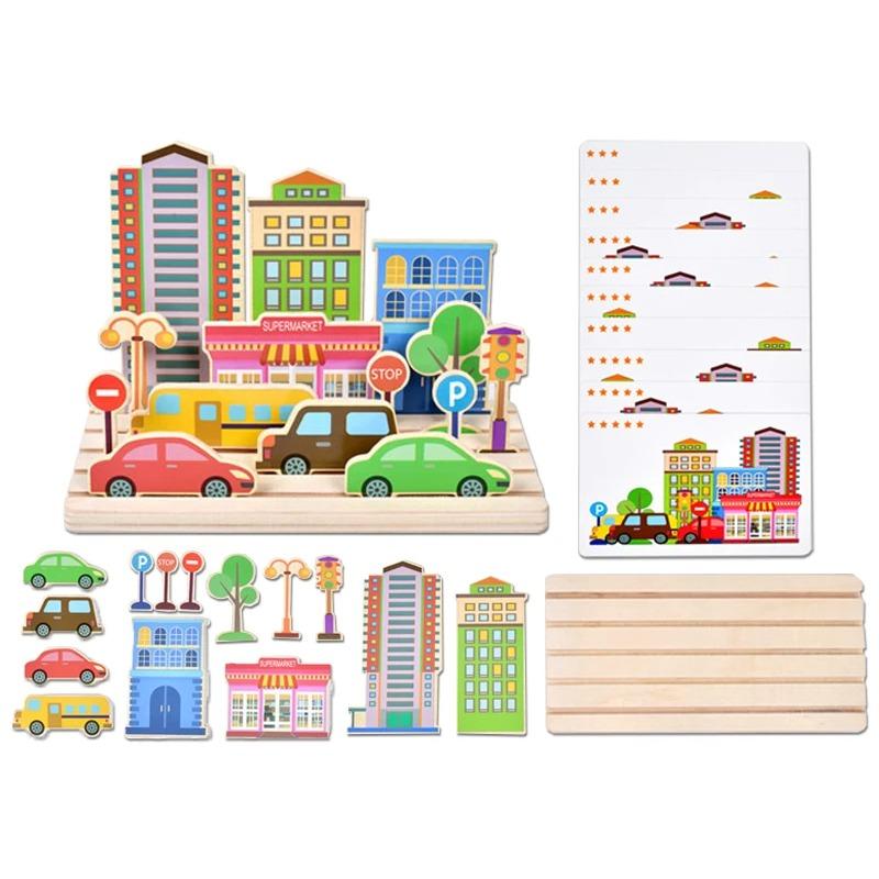 

Kids Montessori Logic Thinking Game Scene Puzzles Matching Intellectual Problems Imagination Board Game Children Educational Toy