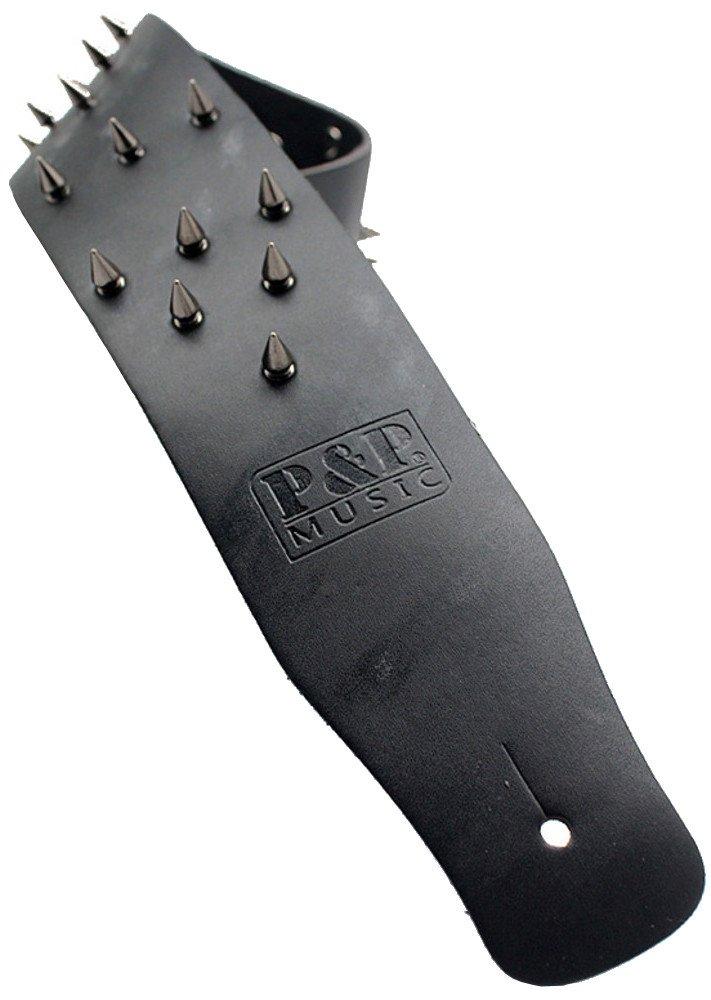 

Laquest Studded Leather Guitar Strap for Rock, Acoustic, Electric, Bass, Metal, and Visual Kei (Spiked Nut T)