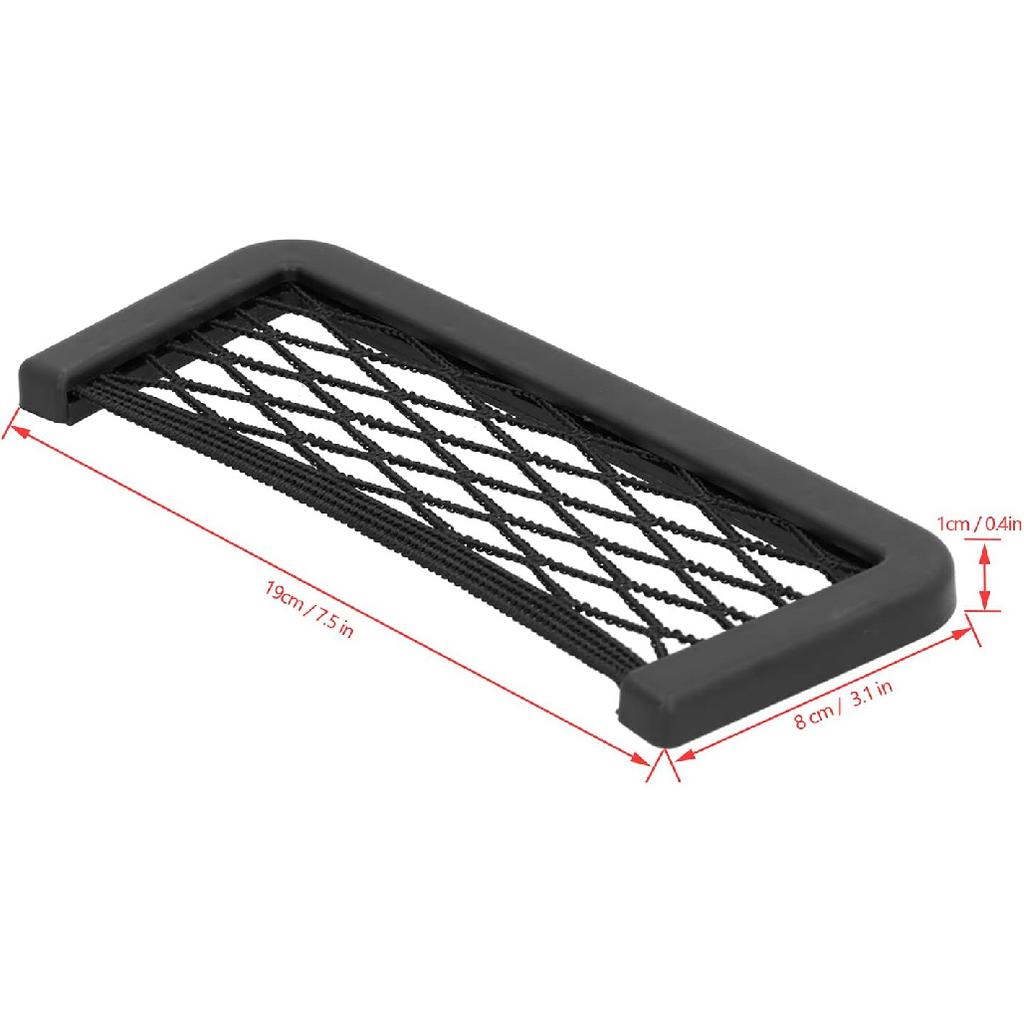 Car Mesh Organizer, Large ABS Nylon Storage Net Pocket with Reinforced Edges Auto Trunk Seat Side Organizer for Vehicle RV Boat Interior Organization