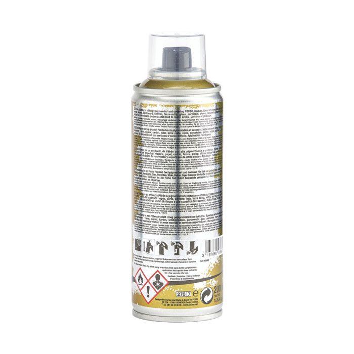 Peinture en bombe - pébéo - decospray - 200 ml - chrome doré - loisirs créatifs