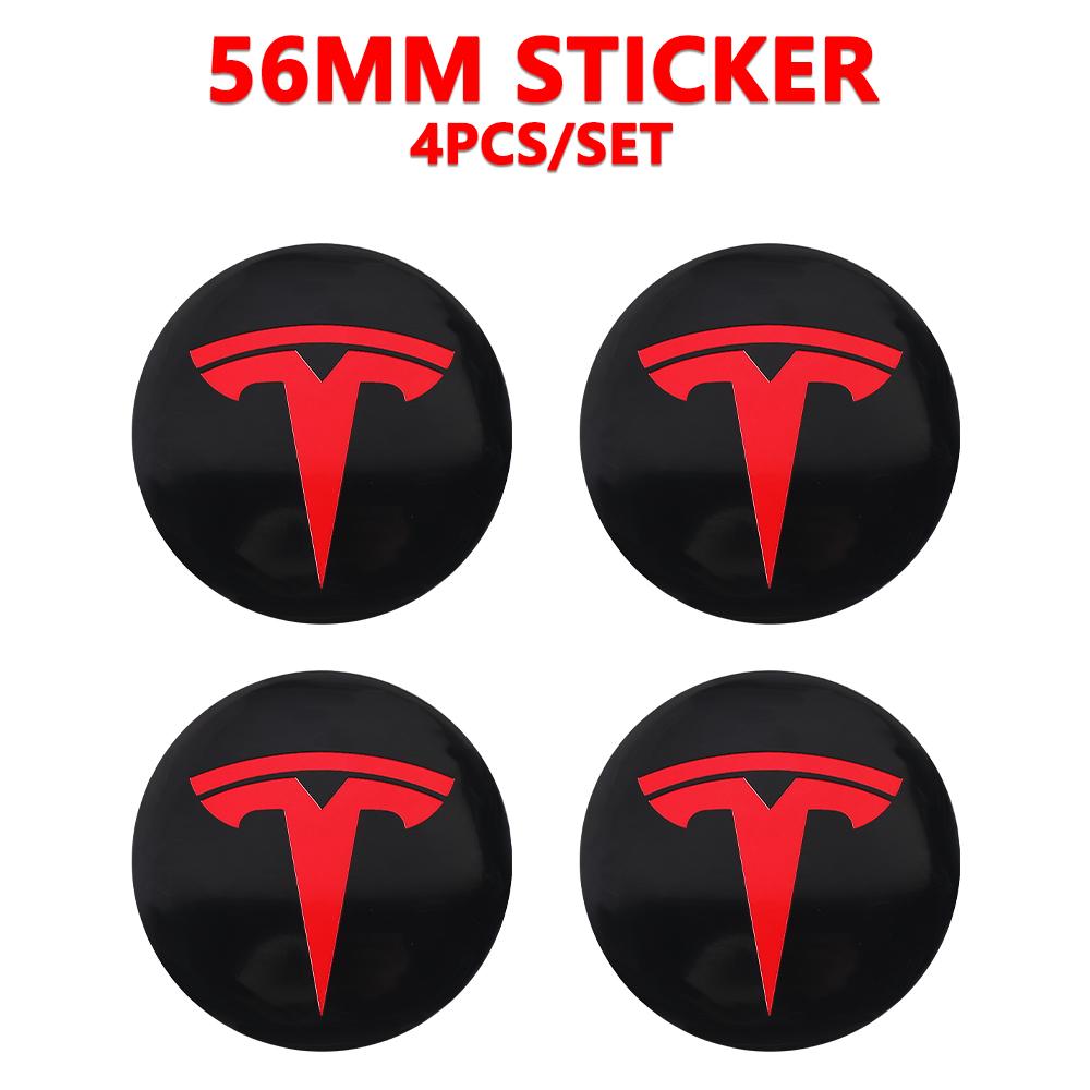 

4Pcs 56mm Car Wheel Center Hub Caps Emblem Sticker for For Tesla Model 3 Y S X 2021 Roadster Cybertruck Juguete WYE K80 SpaceX Tesla