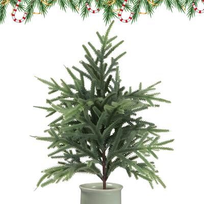 Christmas Pine Branches Artificial Greenery Picks With Led Light Christmas Lighted Branches For Vases For Outdoor Indoor Porches