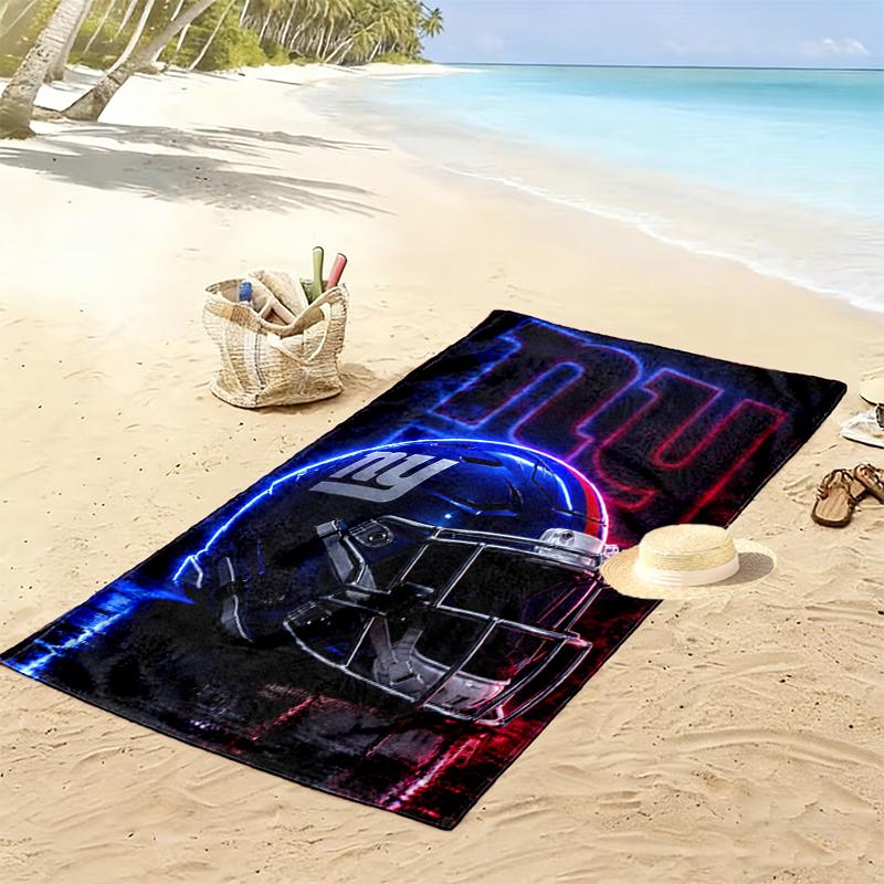 New York Giants Print Beach Towel, Large Soft Quick Dry Towel for Beach Camping Swimming