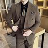 Pierre Cardin Men's Slim-Fit Double-Breasted Textured Blazer Suit