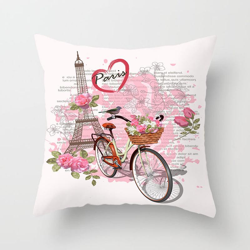 

Retro Roses Tower Pillow Cover Home Sofa Cushion Pillow Cover Premium Durable Quality Useful Practical Reliable 45X45CM without pillow core
