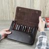 Handmade Genuine Leather Pen Case Multicolor 12 Slots Luxury Pen Box Pen Holders Office School Stationery Fountain Pen Pouch
