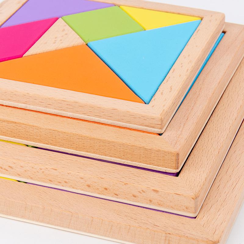 Solid Wood Tangram Puzzle – Elementary School Educational Toy