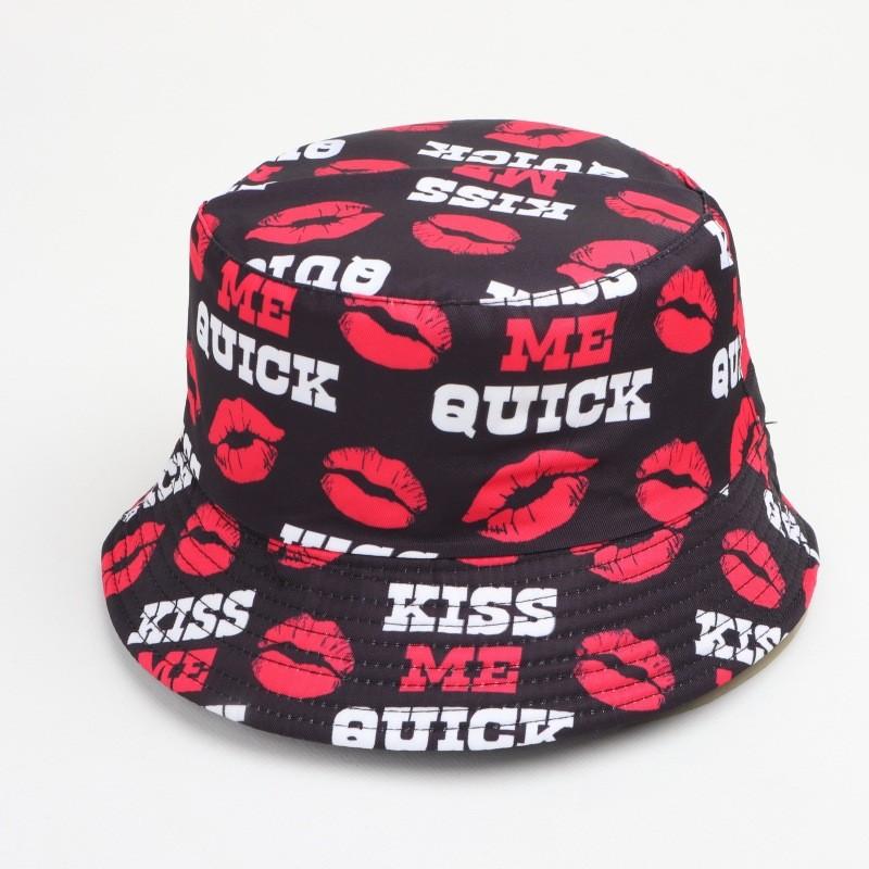 Retro Print Bucket Hat With Sun Protection For Outdoor Activities