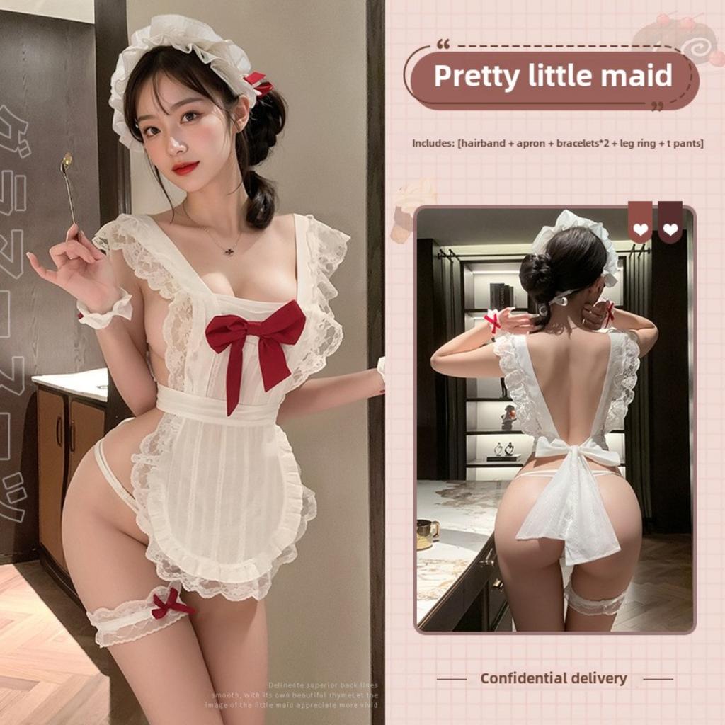 Large Size Lingerie Sexy Maid Seduction Stockings Maid Uniform Free Suit