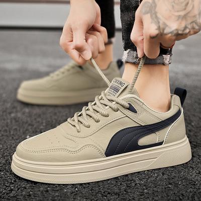 Sapatos Masculinos Primavera e Outono Tênis de Moda para Exterior 2024 Nova Marca Tendência Tênis Casuais Coreanos Sapatos Esportivos de Couro para Jovens