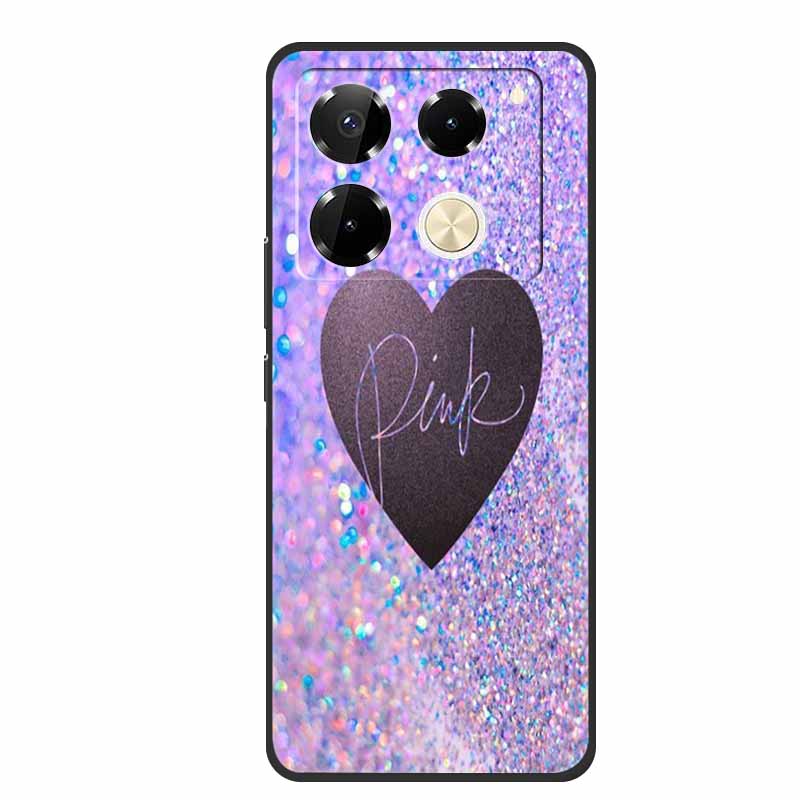 For Infinix Note 40 Pro 5G Case TPU Soft Silicone Cover Phone Cases for Infinix Note 40 40pro 4G Flowers Lovely Coque Fundas