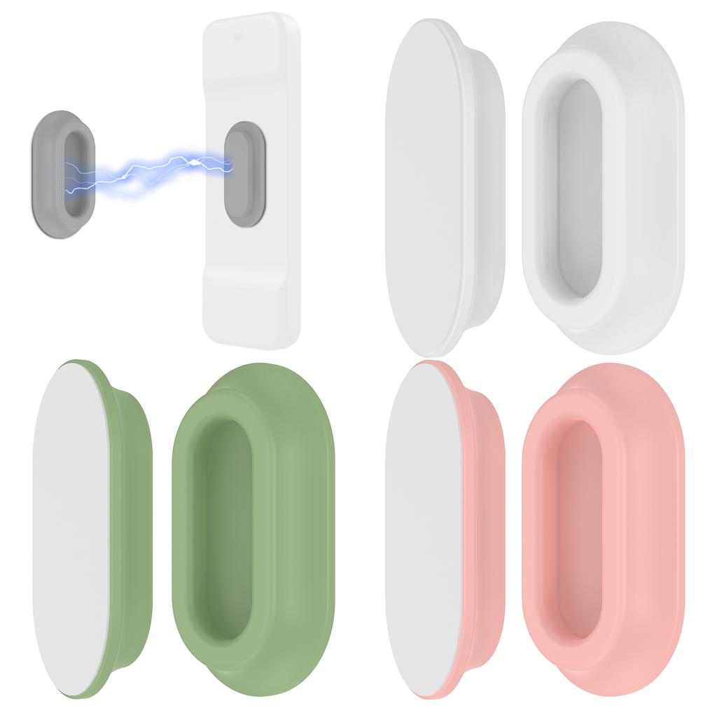 4 Pcs Magnetic Remote Control Holder Wall Mount Self Adhesive TV Remote Silicone Hook Household Strong Magnetic Storage Rack