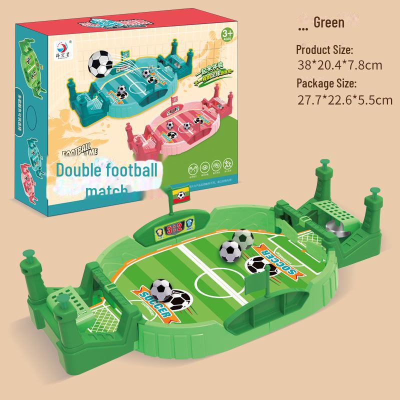 

Детская настольная футбольная игра: Интерактивная обучающая настольная игра для детей от 3 до 6 лет. Идеально подходит для игр родителей и детей, а также для мальчиков. T3665 two-player football battle machine зелёный