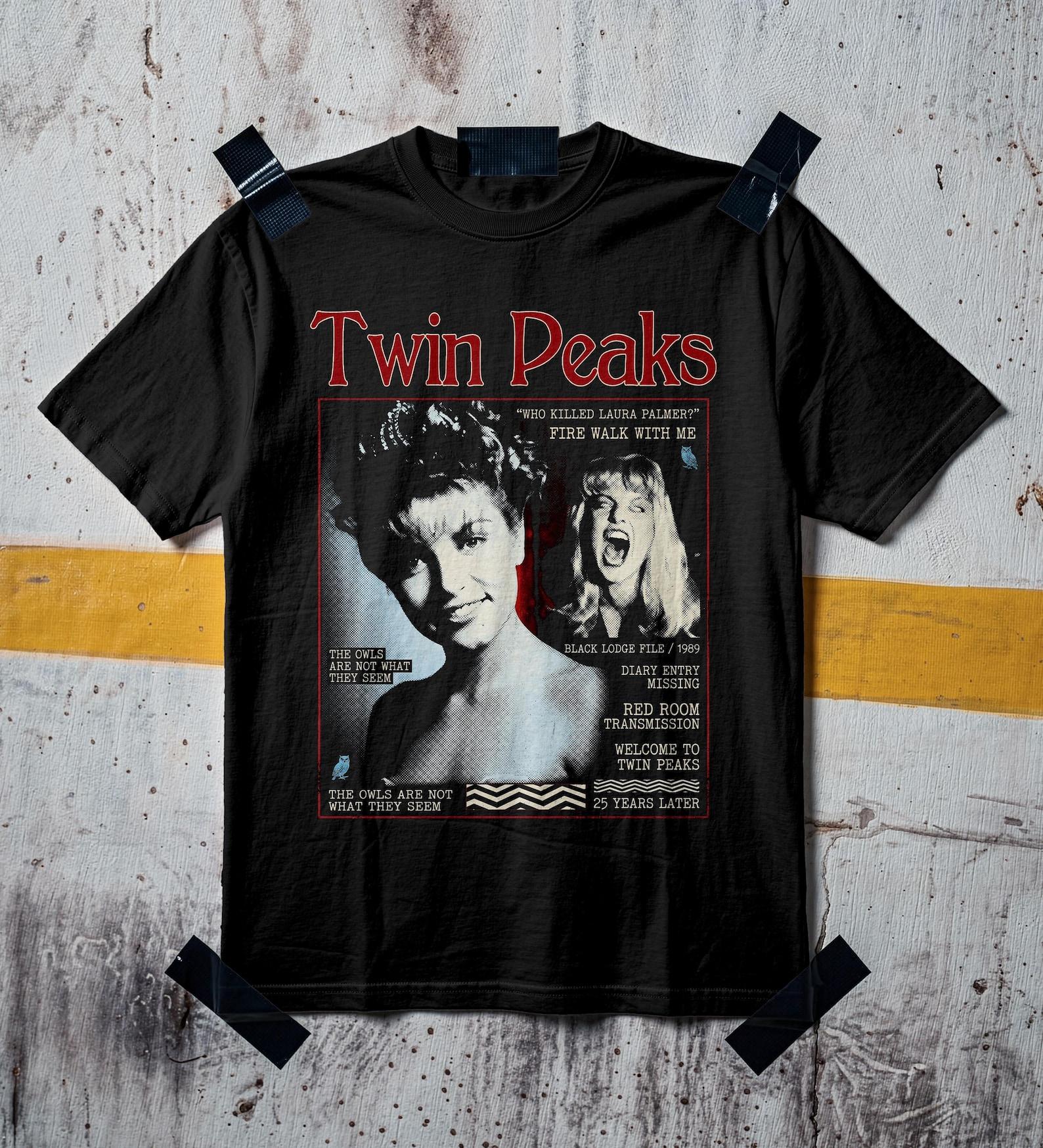 Twin Peaks Graphic Tee, Laura Palmer Shirt, David Lynch Cult Show Apparel M