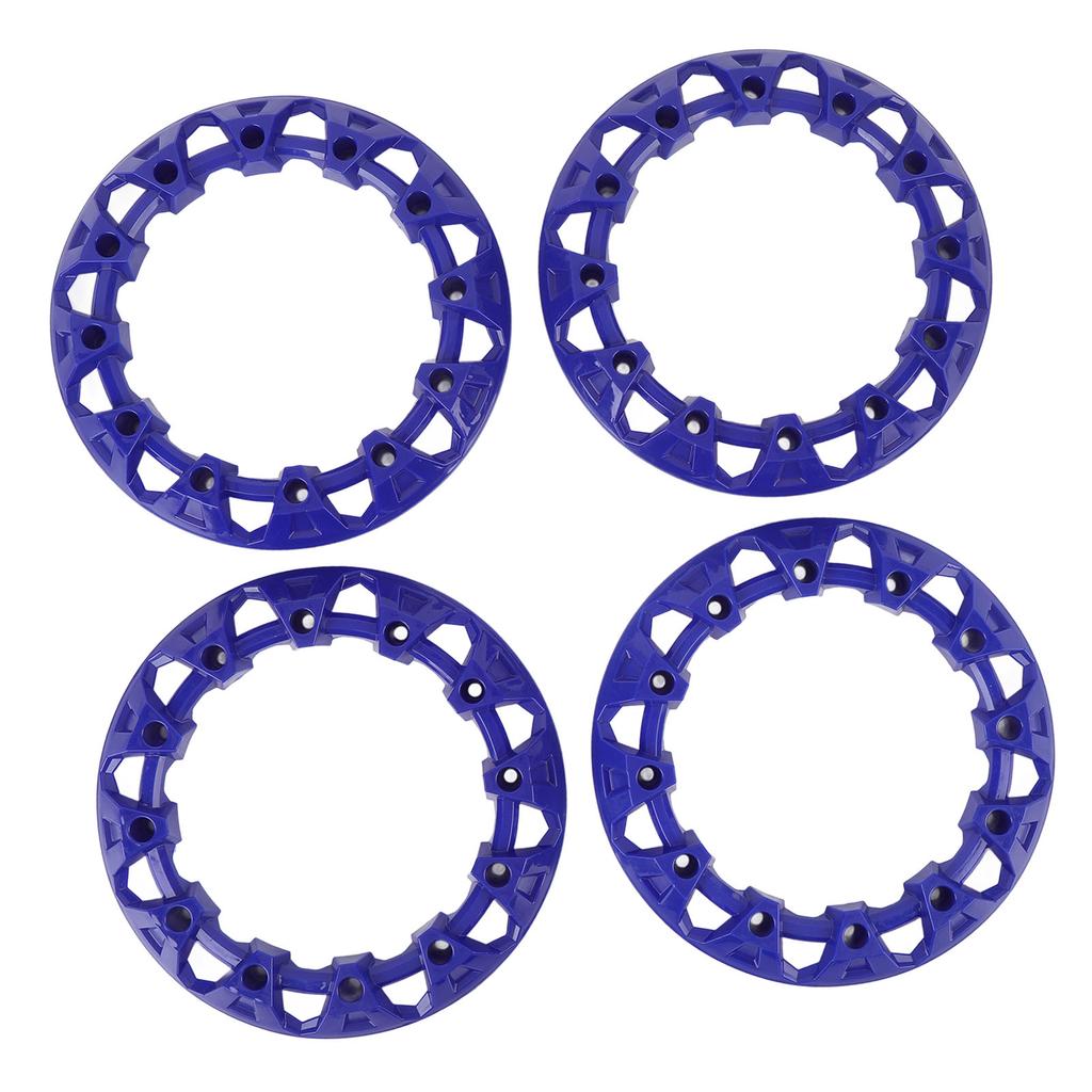 4 Stück 8 Zoll ATV Radzierblende Nabenschutz Dekor Kratzfeste Kunststoff Radkappe Zierabdeckung Universal für Go Kart Blau