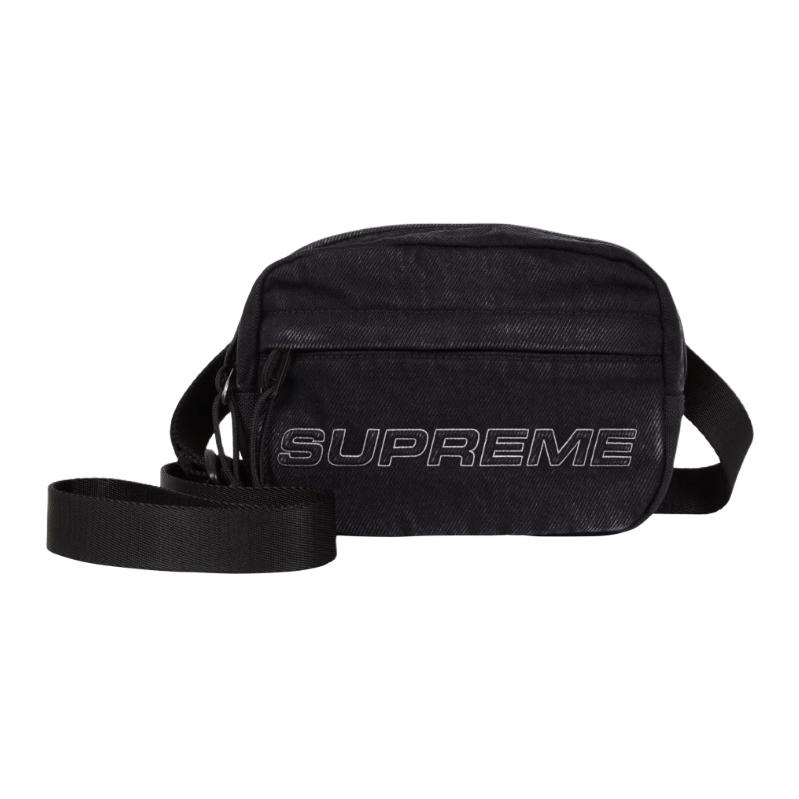 New Supreme Cotton Shoulder Bag, Crossbody Bag Mini Unisex Black SUP-FW25-18