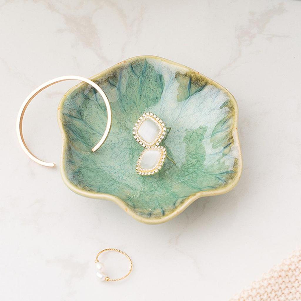Nordic Ceramic Lotus Flower Jewelry Tray & Snack Dish
