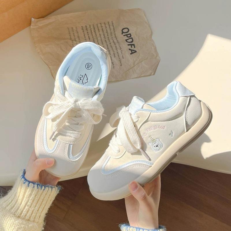 Spring New Versatile Board Shoes Shoes Dopamine Puffs Girls Platform White Shoes