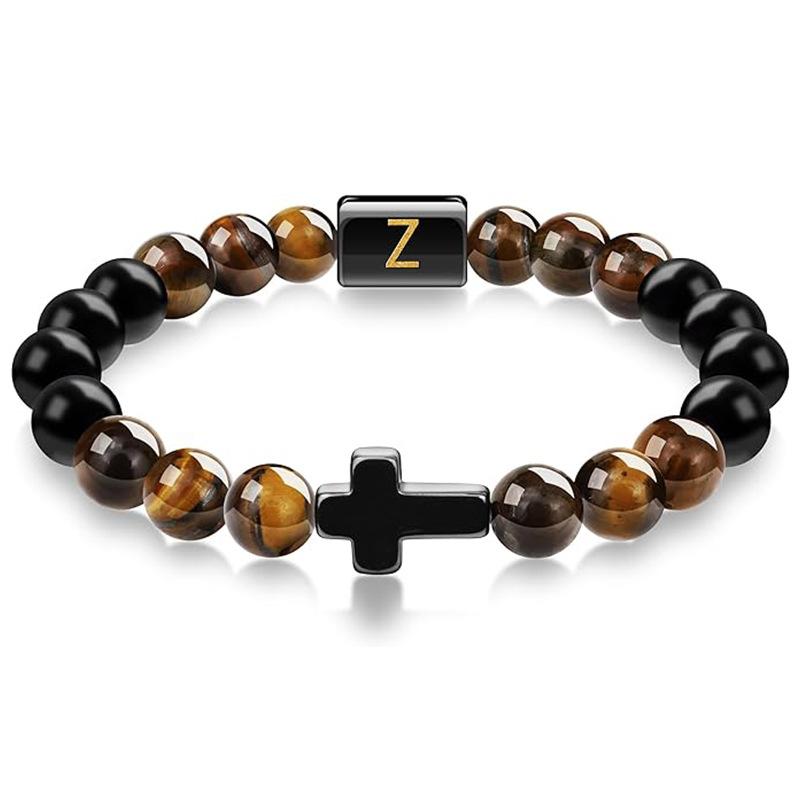 JYL TS Bracelet Men's  Beads Evokes Vintage Style & Strength