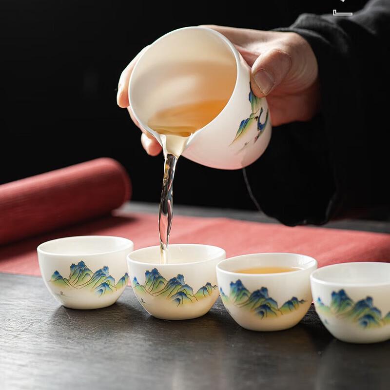 GOWKE White Porcelain Kung Fu Tea Set