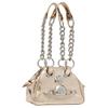 VIVIENNE WESTWOOD West Queen Archive Brand Logo Leather Shoulder Bag Women Shoulder Bag Gold 46020008WL00A7R401