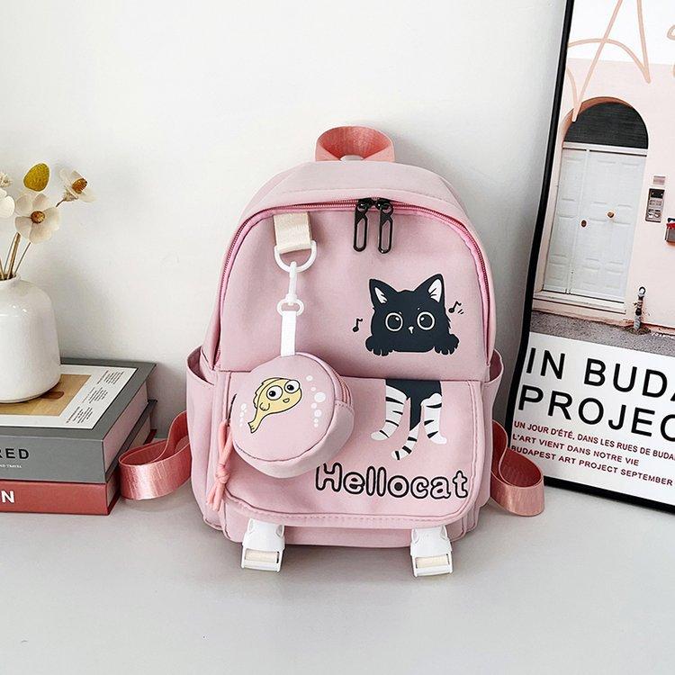 

2025 детский школьный рюкзак милый мультяшный рюкзак для мальчика школьный детский сад для девочек студенческая сумка легкий one size fits all розовый