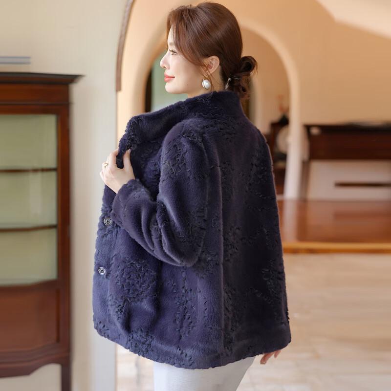 Elegant Faux Mink Fur Winter Coat for Mid-Age Women