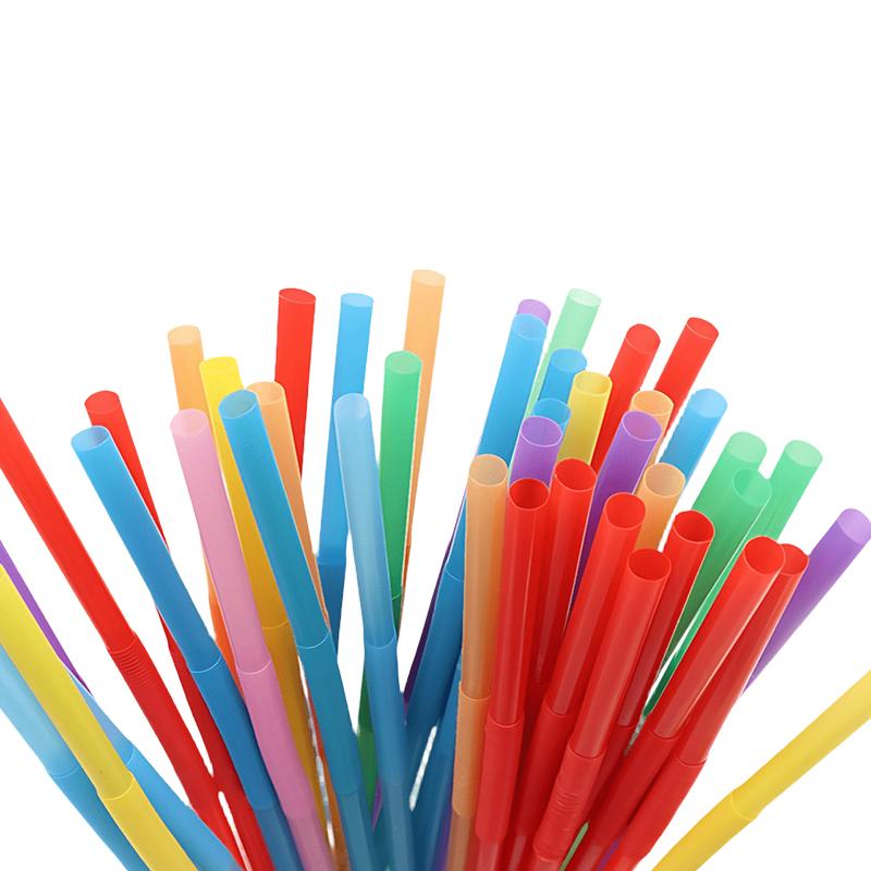 200PCS Kitchen Drinking Straws Assorted Colorful Bar Disposable Straws Wedding Party Beverage Supplies Household Accessories ZYF